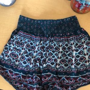 flowy patterned shorts